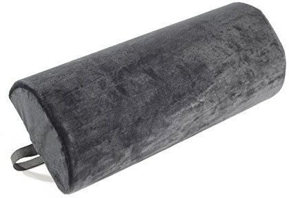 Highliving® - Mezzaluna in memory foam, cuscino cervicale, supporto lombare, per collo o ginocchio, cuscino di sostegno Black