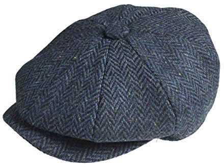 Peaky Blinders Cap - 8 teilig - Wolle - Jungen - Zeitungsverteiler, Blau,