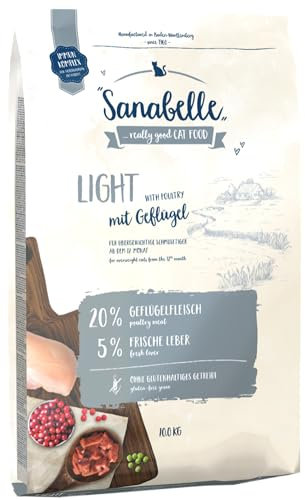 Sanabelle Light | Katzentrockenfutter mit vermindertem Energiergehalt für übergewichtige Katzen | 6 x 400 g