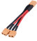 Cable Adaptador Paralelo, XT60 Adaptador de Conector Paralelo Bateria Cable 14AWG para RC Lipo(1 Male to 2 Female)