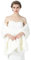 BEAUTELICATE Pelzimitat Schal Stola Bolero Damen Für Hochzeit Braut Brautjungfer Abendkleid Weihnachten Halloween Winter, Elfenbein, Einheitsgröße