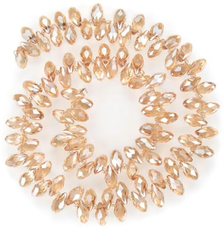 500pcs Czech 12mm Faceted Teardrop Briolette Crystal Glass Beads Pendant Drop Bulk Golden Shadow