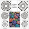BLUGUL Mandala Schablone, Mandala Dotting Malvorlagen Schablonen, Mandala Rock Punktierung Werkzeuge, für DIY Dekor, Felsen Stein, Airbrush, Felsen und Walls Art, Netz Serie B 6 Stück