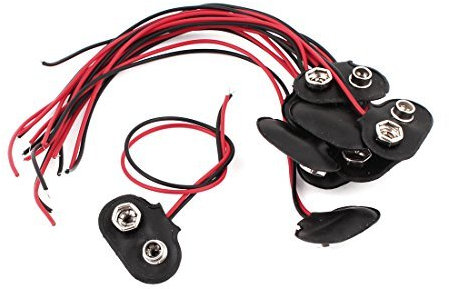 N/A 10 unids cuero falso 9 V Baterías Clip Conectores Batería Soporte Hebilla