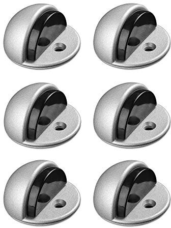 Navaris 6X Türstopper selbstklebend aus Messing - 6er Set Boden Stopper Tür Dämpfer - Türpuffer Bodentürstopper - Kleben oder Schrauben