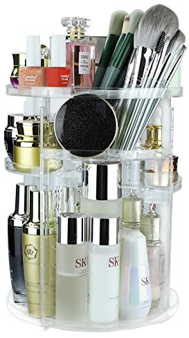 Taycent Make Up Beauty Organizer, 360° Drehbar Makeup Kosmetik Organizer, 7 Schichten einstellbar Schmink Aufbewahrung Kosmetikbox für Dresser Schlafzimmer Badezimmer