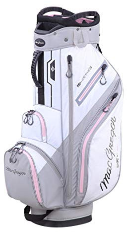 MacGregor Golf MACTEC Damen 15 Serie Water Resistant Golf Club Cart Bag, 10, Weiß/Orchid, Weisse Orchidee