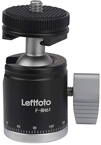 Camera Tripod Mini Ball Head Adapter 360 Degree Rotatable Pan 90°Tilt with Cold Shoe Mount with 1/4 Screw for DSLR Cameras Cell Phone Tripods Monopods Camcorder Light Stand Speedlight Quick Release