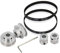 Zeberoxyz 2 Stück Set GT2-Synchronrad, 20 & 40 Zähne, 8mm Bohrung, Aluminium-Zahnriemenscheibe mit 2 Stück Länge 200 mm Breite 6mm Riemen (20-40T-8B-6)