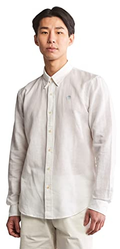 Timberland Herren TFO LS Lovell Kinderbett/Lin Solid Shirt (Slim) Hemd