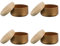 4 Stück Kerzendosen Basteln Gewürzbehälter Kerzenglas Dose Kerzenbehälter Aus Metall Zubehör Für Die Kerzenherstellung Metallbehälter Mit Deckel Reisen Kosmetik Holz Tee-Box
