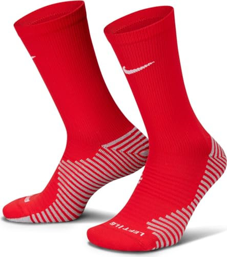 Nike Strike Crew Calzini, Rosso università/Bianco, M Unisex-Adulto