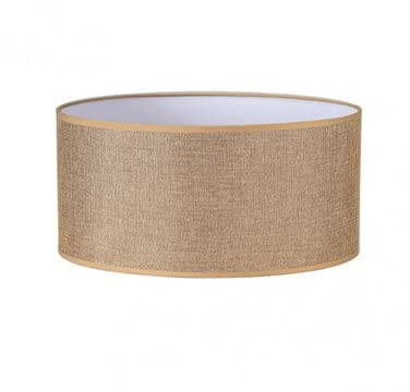 FABRILAMP - Jin M10 Zylinderförmiger Lampenschirm Braun 50Dx50dx25h cm Saco-Jute-Stoff - FAB 176235002