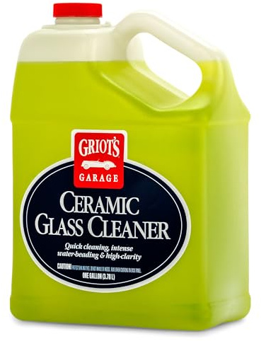 Griot's Garage Ceramic Glass Cleaner Spray for Car Windows, Windshields, Mirrors and Home Use, Cleans and Protects, Streak-Free, 11009, One Gallon