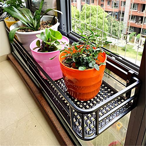 Jardinière Suspendue De Garde-Corps, Support en Pot en Métal De Clôture, Support De Pot De Fleur De Panier De Jardinière De Balustrade Suspendue De Balcon, pour Clôture De Porche De Balcon D