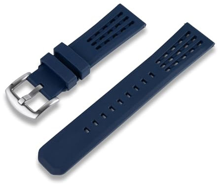CRAFTER BLUE UX09 Uhrenarmband für Taucher mit geradem Ende, Gummi, Ersatz für alle 20 mm/22 mm breiten Bandanstoss-Uhren, 22 mm, Kein Edelstein