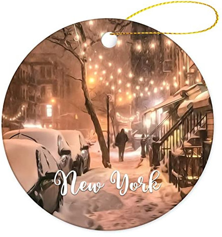 Weihnachtsbaumschmuck 7.3cm, New York Weihnachtsanhänger Ideal Christbaumschmuck Anhänger Premium Weihnachtsschmuck Für Party Weihnachtsbaum Geschenke
