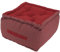 Alphadeco Dickes Bodenkissen Lara - 20-25cm hoch - Pouf - Ottoman - Hocker - 40x40x25cm - 100% Baumwolle (Rot)