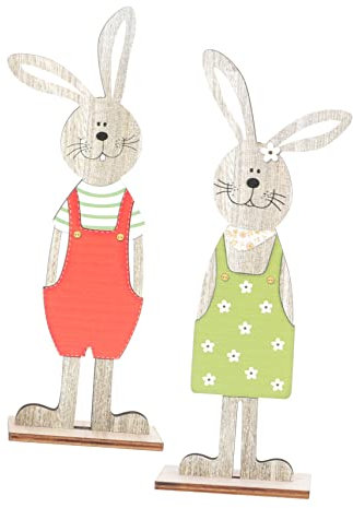 TOPBATHY 1 Pair Rabbit Ornament Decoraciones Para Salas De Casa Wood Discs Slices Desktop Toys Rustic Home Decor Easter Table Welcome Sign Nutcracker Toy Wood Signs Wooden Product Household
