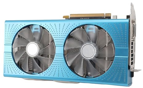 Cuifati Carte Graphique de Jeu RX590 8 Go GDDR5, Carte Graphique D'Ordinateur 256 Bits 1460 MHz, PCIE 3.0 X16 2DP 2HDMI DVI D, Carte Graphique GPU pour Ordinateur de Bureau avec Deux