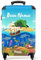 NoBoringSuitcases.com Kinderkoffer Jungen, Reisekoffer Personalisiert, Koffer Kinder, Kinder Reisekoffer, Koffer Kinder Jungen, TSA, Handgepäck Koffer, Handgepäck 55x40x20 cm (Piratenschiff - Blau)