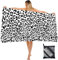 Strandtuch XXL 160x90cm,Leopard Schwarz Weiß Mikrofaser Badetuch Saunatuch,Strandtücher leicht und schnelltrocknend,Strandhandtuch Sandfrei mit Tasche,Handtuch für Damen Herren Reise Urlaub Schwimmen