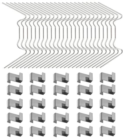 50pcs Spring Greenhouse Clips - 25 Z & 25 W Clips for Glass & Polycarbonate Greenhouse Glazing