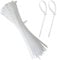 100 PCS White Plastic Cable Ties,300mmx3.6mm Nylon Zip Ties,12 Heavy Duty Cable Ties,12 inch/30 cm Long Zip Tie Wraps,Secure Self-Locking,Multi-Purpose Plastic Tie Wraps for Home, Garden, Office, DIY