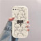 Gatto Custodia Onda Silicone Morbido Compatibile con iPhone 7 Plus/iphone 8 Plus Bianco Cover