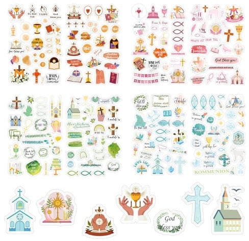 GlamRays 205 Christliche Klebstoffe für Taufe, Religion und Ostergeschenke