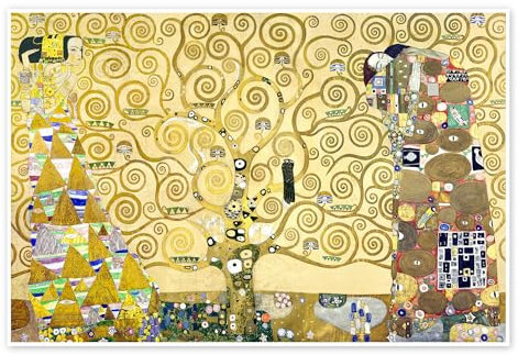 Entwurf für den Stoclet-Fries Poster von Gustav Klimt 90 x 60 cm Gold Wandbilder Wanddeko