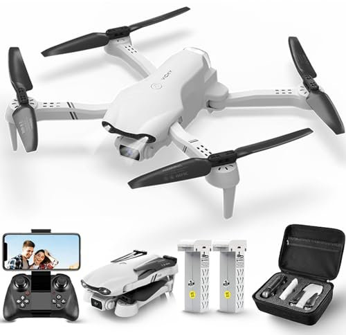 4DRC Drone with Camera 1080P HD Foldable Drone for Beginners and Kids, RC Quadcopter with Voice Gesture Control with Carrying Case, One Key Take Off/Land, Optical Flow Positioning, Waypoint Fly