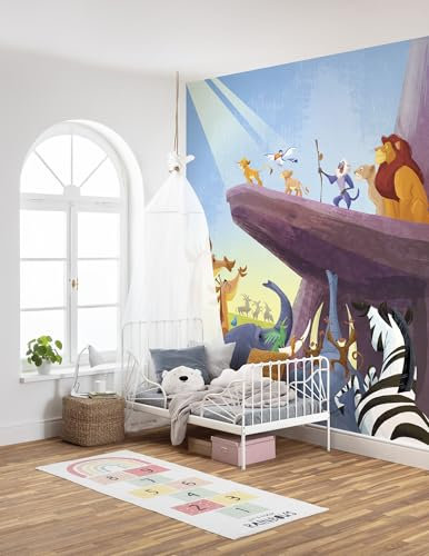 Komar Vlies Fototapete - Disney The Lion King Classic Long Live the King - Größe 200 x 250 cm - Tapete, Kinderzimmer, Kindertapete