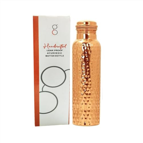 Seven Chakra Tree Pure Copper Water Bottle (32oz/950ml) – Ayurvedic Hammered Flask – Eco-Friendly, Leak-Proof, BPA-Free, Copper Bottles for Home, Office & Travel