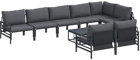 vidaXL Gartentisch und -stühle - 6-teiliges wetterfestes Set für Chill-Outs und Essen