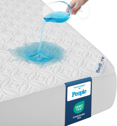 BEDLORE Protector Colchón 180x200 Impermeable y Suave con Oeko-Tex(Blanco) | Impermeable, Certificación Oeko-Tex, Funda Colchón Transpirable y Suave, Lavable, Bolsillo Profundo, Silencioso, Elástico360°