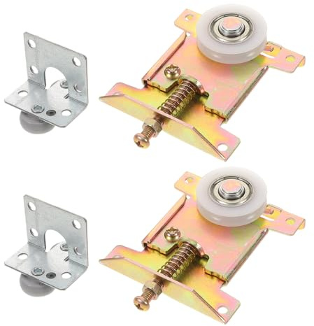 Hoement Sliding Closet Door Roller Kit Wardrobe Door Rollers Replacement Wheels for Cabinet Doors Precision Bearing Hardware Set for Smooth Quiet Movement in Bedroom Home Storage
