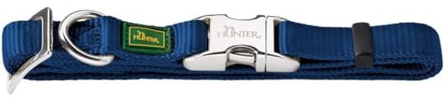HUNTER VARIO BASIC ALU-STRONG Halsung, Hundehalsband, Nylon, Aluminium Steckverschluss, XL, marine