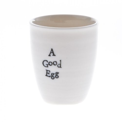 East of India Porcelain Egg Cup - A Good Egg