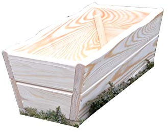 FKL DESIGN Home Deco NEU Pflanzkasten aus Holz TOP Pflanzkübel Garten Terrasse fertig montiert D8 Roh (44 cm)