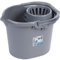 Bucket with Moppr Esse, Strong Handle, Spout Grey 40x29,5 cm 16 L: Wischtuchpresse Mop Press Bucket Cleaning Carts