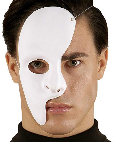 Widmann 23375 Demi Masque Phantom Blanc Taille Unique