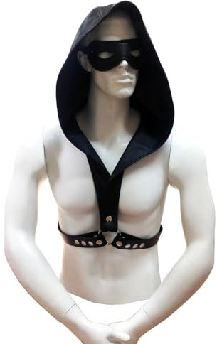 Rouge Kleidungsstücke Leder Harness mit Kunstleder Hoodie