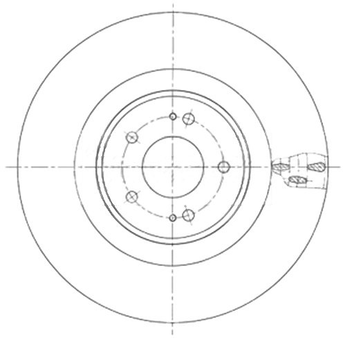 Borg & Beck BBD6100S Brake Disc Single To Fit Mitsub Lancer 2 0i EVO 06/08-