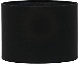 Lampenschirm Livigno von Light & Living - Ø35, Höhe 25cm, für E27-Fassung - Transluzentes Schwarz mit schwarze Innenverkleidung - Runder Lampenschirm für Tisch-, Stehlampen und Deckenlampen