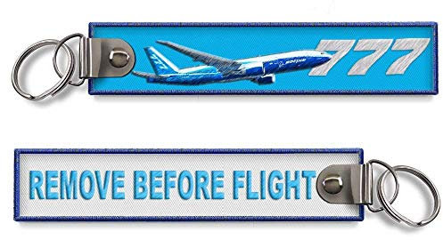 Boeing 777 Crew RBF Woven Keychain - Blue - Keychain - Unisex-Adults - Aviation Enthusiasts, Royal Brunei Airlines Fans, Aviation Professionals