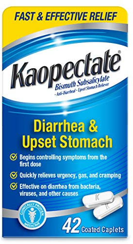 Kaopectate Multi-Symptom Anti-Diarrheal & Upset Stomach Reliever, 42 Caplets, Anti Diarrhea Caplets