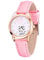 Cartoon Quarz Uhren Katze Ohr Mädchen Armbanduhr Luminous Kinder Uhren für Mädchen Frauen Rosa