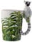 Close Up Lemur Tasse mit 3D Henkel Becher Katta - weiÃŸ, Bedruckt, 100% Keramik, Fassungsvermögen ca. 350 ml.
