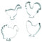 BekkiB 531834-4er Set Hühnerhof - Ausstechformen Gans, Huhn, Hahn, Truthahn - Ausstecher aus Edelstahl für Weihnachten, Geburtstag uvm.